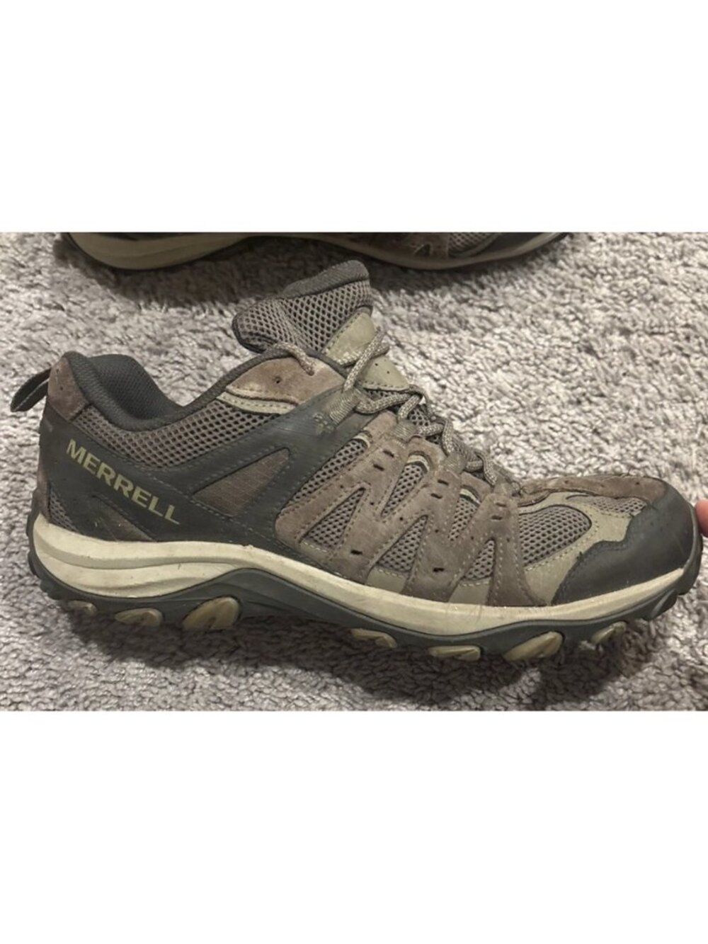 Merrell Accentor 3 Hiking Shoes Mens Size 12 Brown Suede Trail Trekking Outdoors